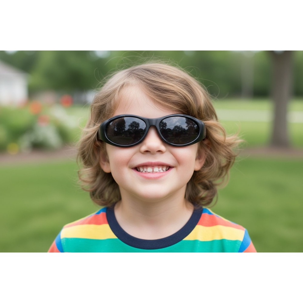 Kids Sunglasses SA106 Black‎ Polarized TAC Lenses UV Protection 47mm